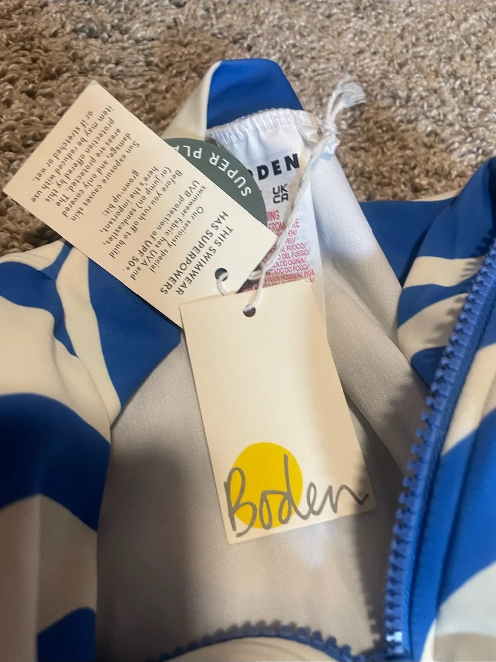 NWT Boden one piece swimsuit size 13-14